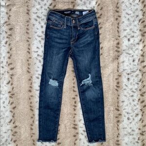 Old Navy Girls Blue Distressed Skinny Jeans